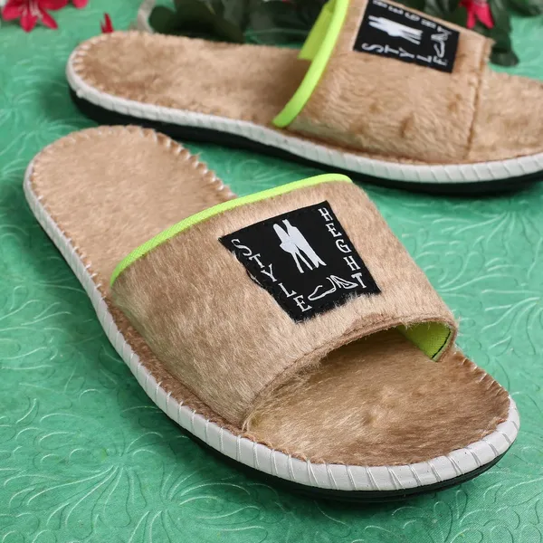 Tan_Fur_Slides_For_Men