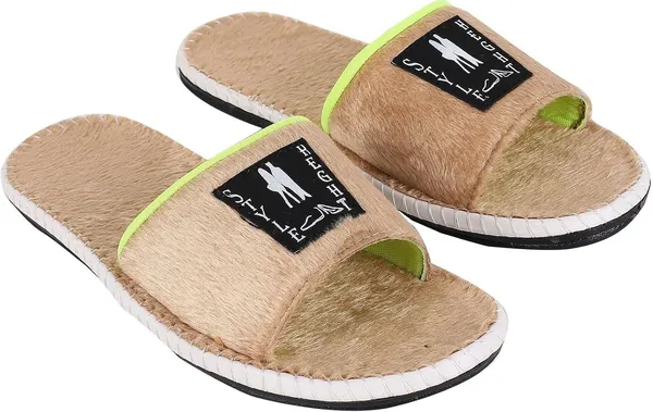 Tan_Fur_Slides_For_Men