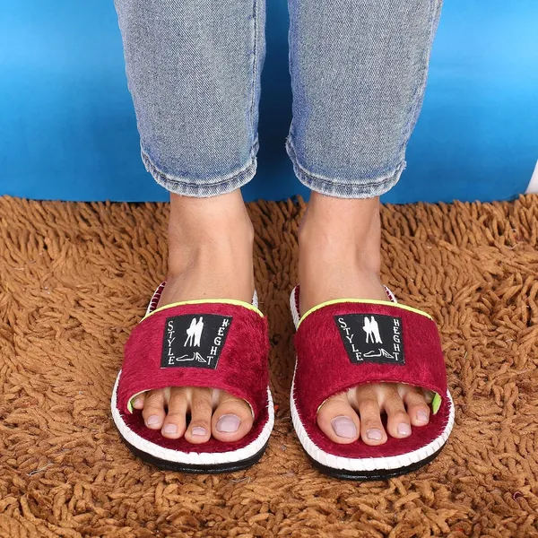 Red_Fur_Slides_For_Men