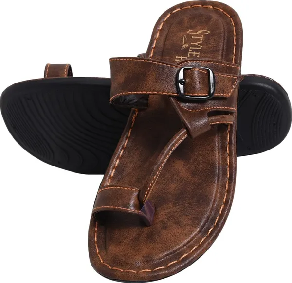 Coffee_Men_Leather_Toe_Ring_Sandals