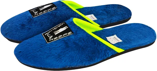 Blue_Fur_Slippers_For_Men