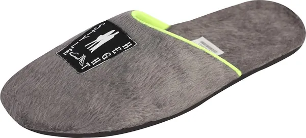 Grey_Fur_Slippers_For_Men