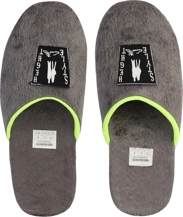 Grey_Fur_Slippers_For_Men