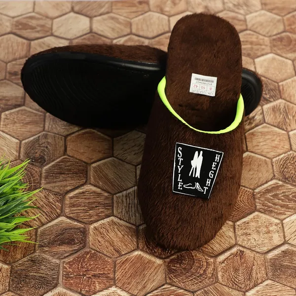 Brown_Fur_Slippers_For_Men