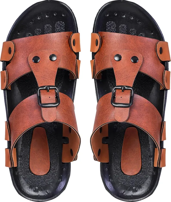 Tan_Synthetic_Leather_Sandals_For_Men