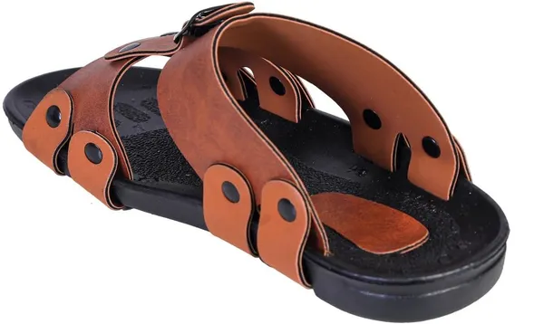 Tan_Synthetic_Leather_Sandals_For_Men
