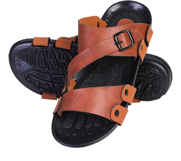 Tan_Synthetic_Leather_Sandals_For_Men