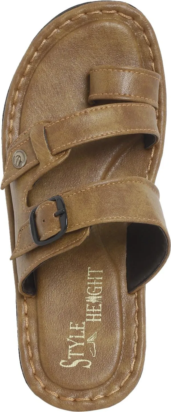 Tan_Synthetic_Leather_Sandals_For_Men