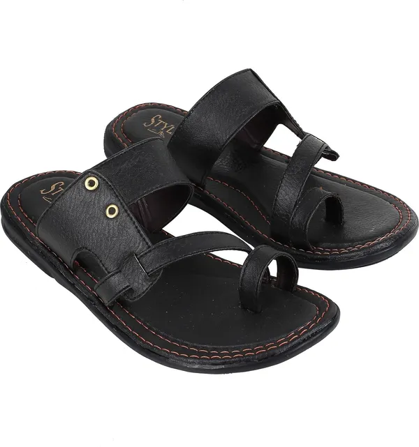 Black_Synthetic_Leather_Shoes_For_Men