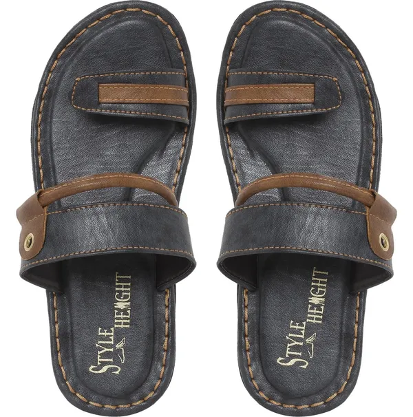 Black_Sysnthetic_Leather_Flats_For_Men