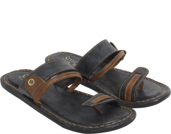 Black_Sysnthetic_Leather_Flats_For_Men