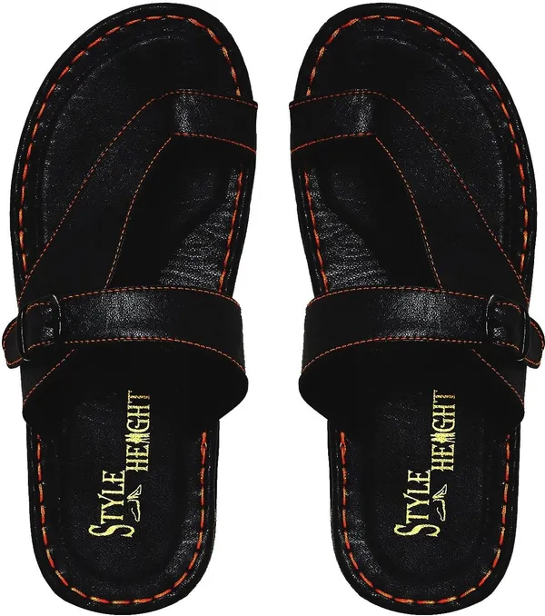 Black_Synthetic_Leather_Flats_For_Men
