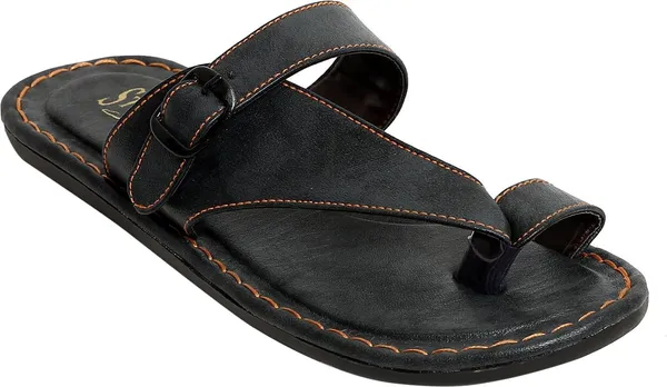 Black_Synthetic_Leather_Flats_For_Men