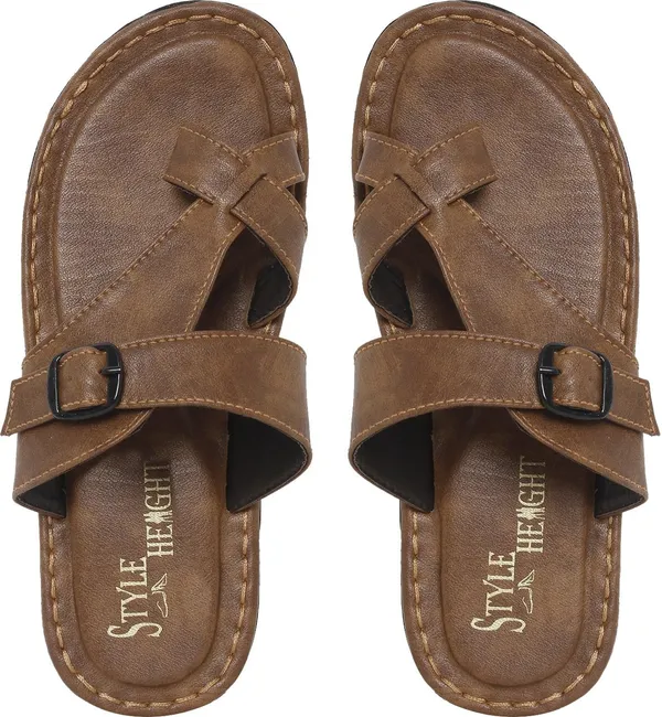 Dark_Brown_Sysnthetic_Leather_Flats_For_Men