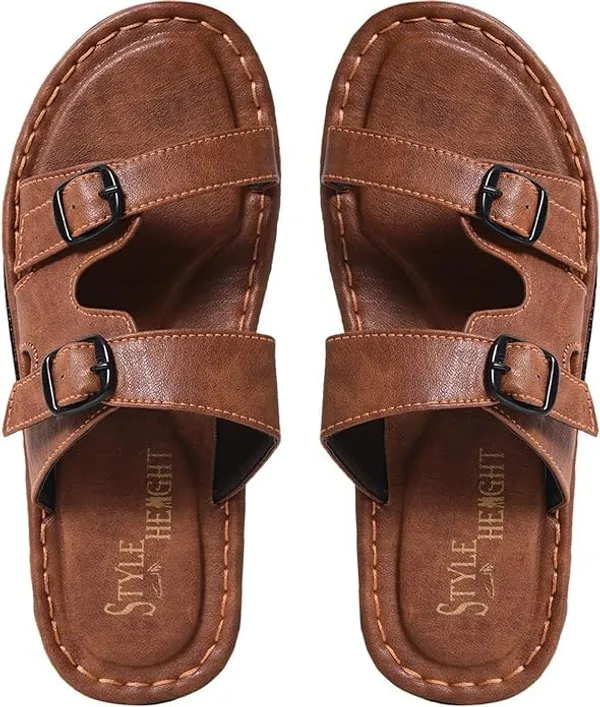 Brown_Sysnthetic_Leather_Sandals_For_Men