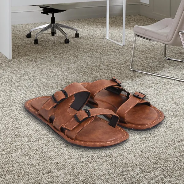Brown_Sysnthetic_Leather_Sandals_For_Men