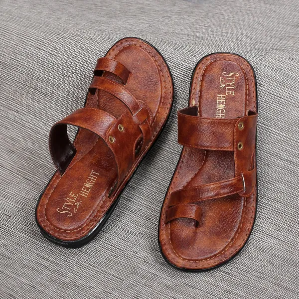 Tan_Synthetic_Leather_Shoes_For_Men