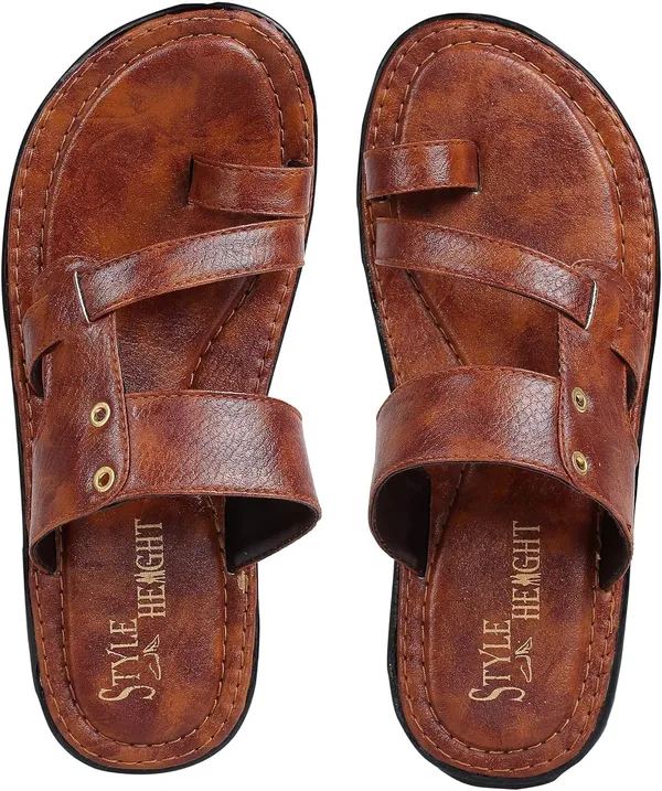 Tan_Synthetic_Leather_Shoes_For_Men