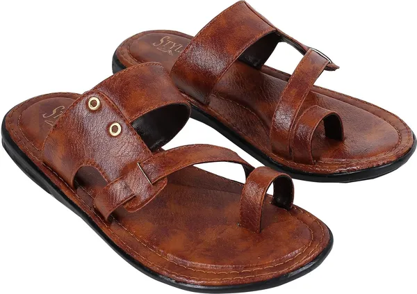 Tan_Synthetic_Leather_Shoes_For_Men