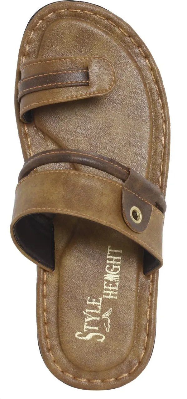 Tan_Synthetic_Leather_Flats_For_Men
