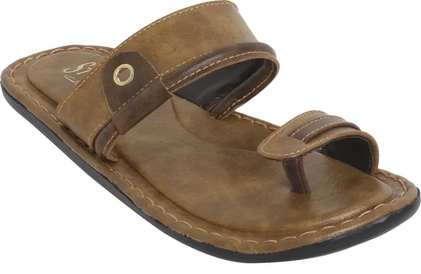 Tan_Synthetic_Leather_Flats_For_Men