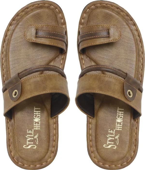 Tan_Synthetic_Leather_Flats_For_Men