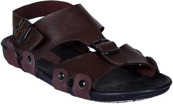 Brown_Synthetic_Leather_Sandals_For_Men