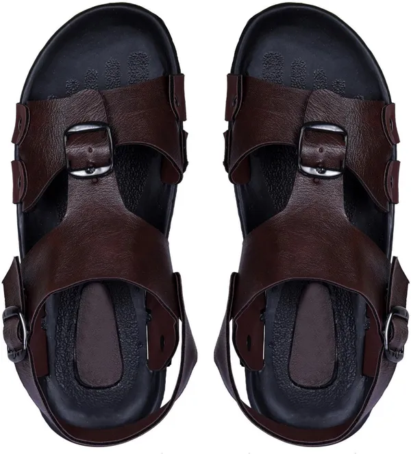 Brown_Synthetic_Leather_Sandals_For_Men