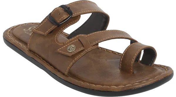 Brown_Synthetic_Leather_Sandals_For_Men
