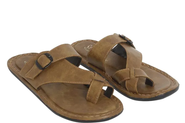 Tan_Synthetic_Leather_Flats_For_Men