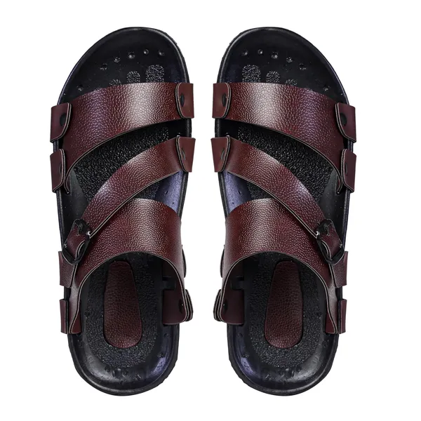 Brown_Synthetic_Leather_Sandals_For_Men