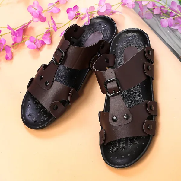 Brown_Synthetic_Leather_Sandals_For_Men