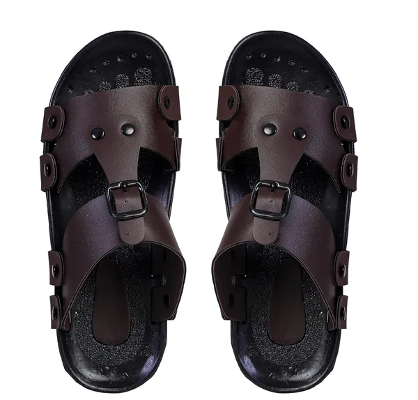 Brown_Synthetic_Leather_Sandals_For_Men