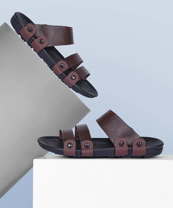 Brown_Synthetic_Leather_Sandals_For_Men
