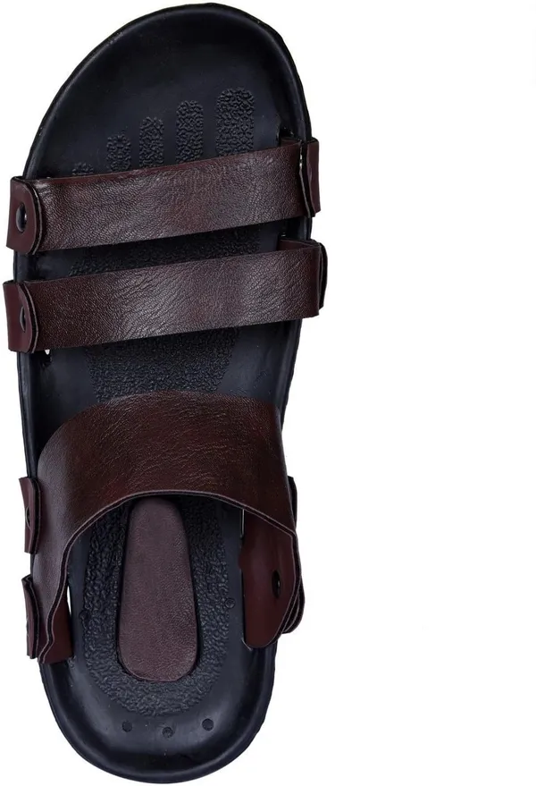 Brown_Synthetic_Leather_Sandals_For_Men