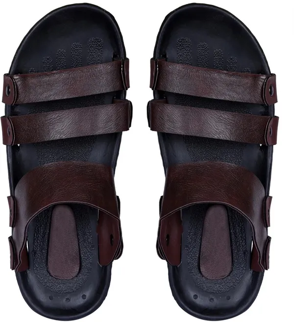Brown_Synthetic_Leather_Sandals_For_Men