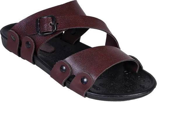 Brown_Synthetic_Leather_Sandals_For_Men