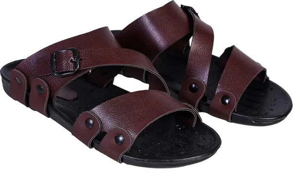 Brown_Synthetic_Leather_Sandals_For_Men