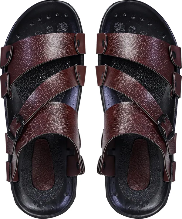 Brown_Synthetic_Leather_Sandals_For_Men