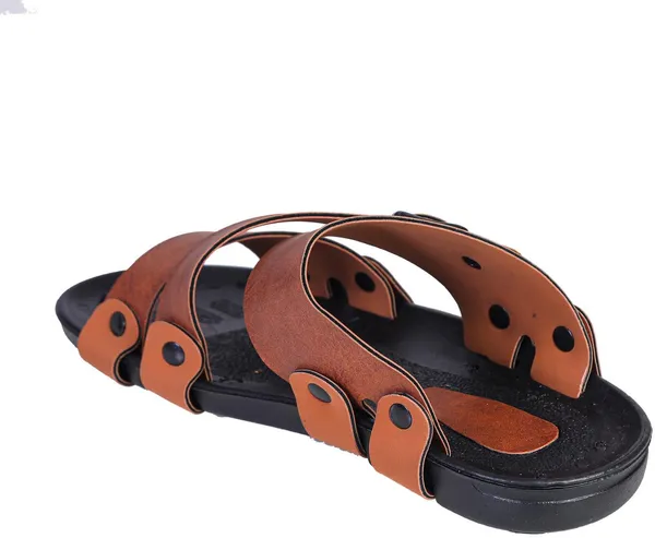 Tan_Synthetic_Leather_Sandals_For_Men