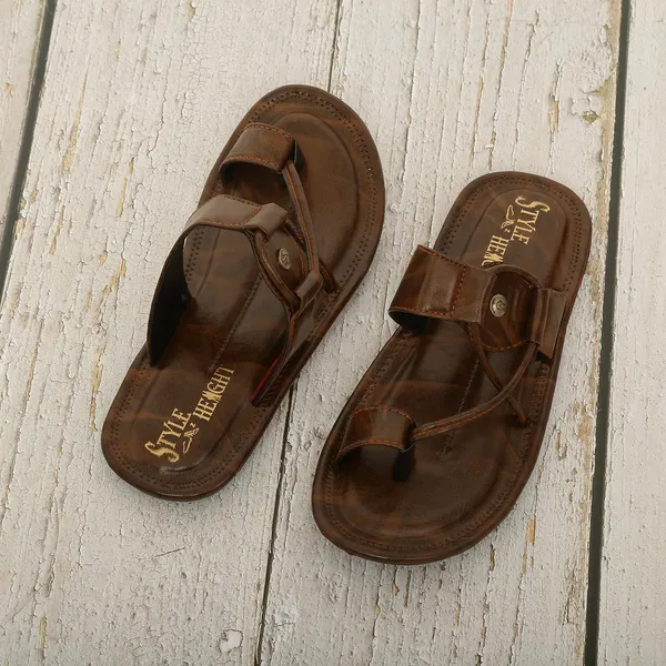 Brown_Synthetic_Leather_Flats_For_Men