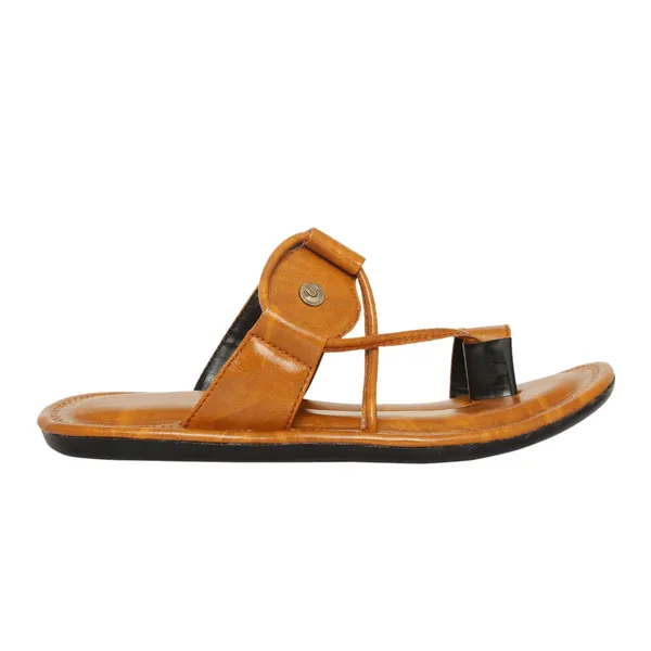Tan_Synthetic_Leather_Slippers_For_Men