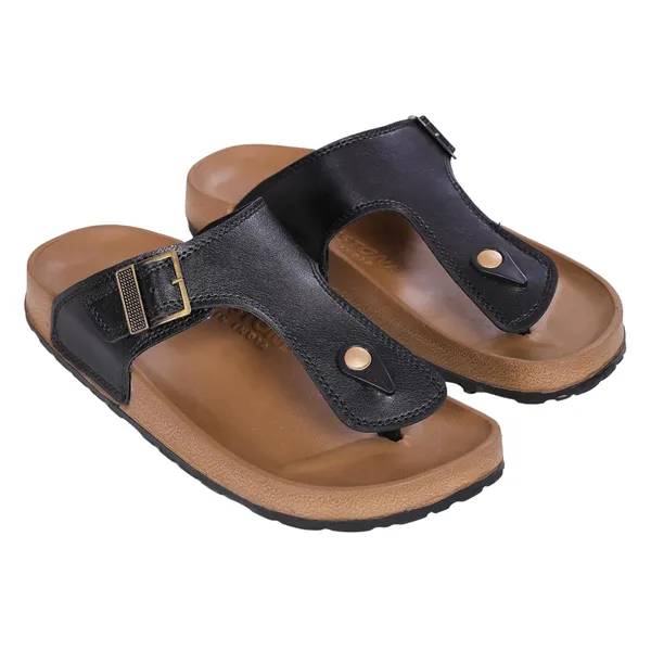 Black_Synthetic_Leather_Slippers_For_Men