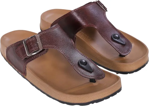 Brown_Synthetic_Leather_Slippers_For_Men