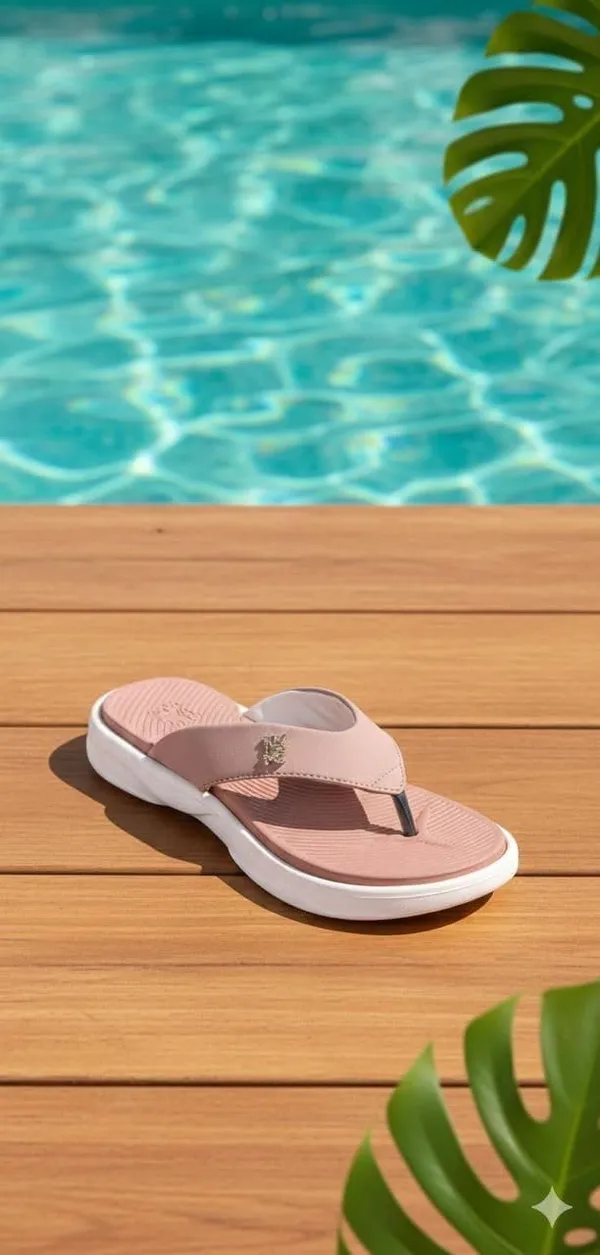 Pink_Synthetic_Leather_Slippers_For_Women