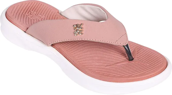 Pink_Synthetic_Leather_Slippers_For_Women