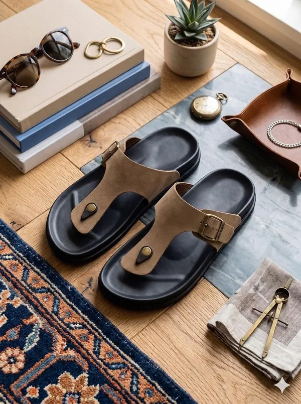 Tan_Synthetic_Leather_Sandals_For_Men