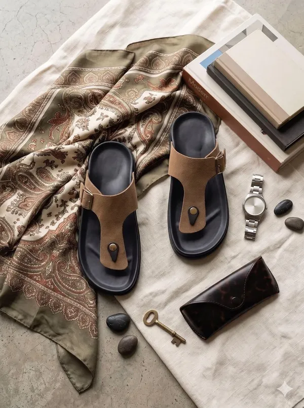 Tan_Synthetic_Leather_Sandals_For_Men