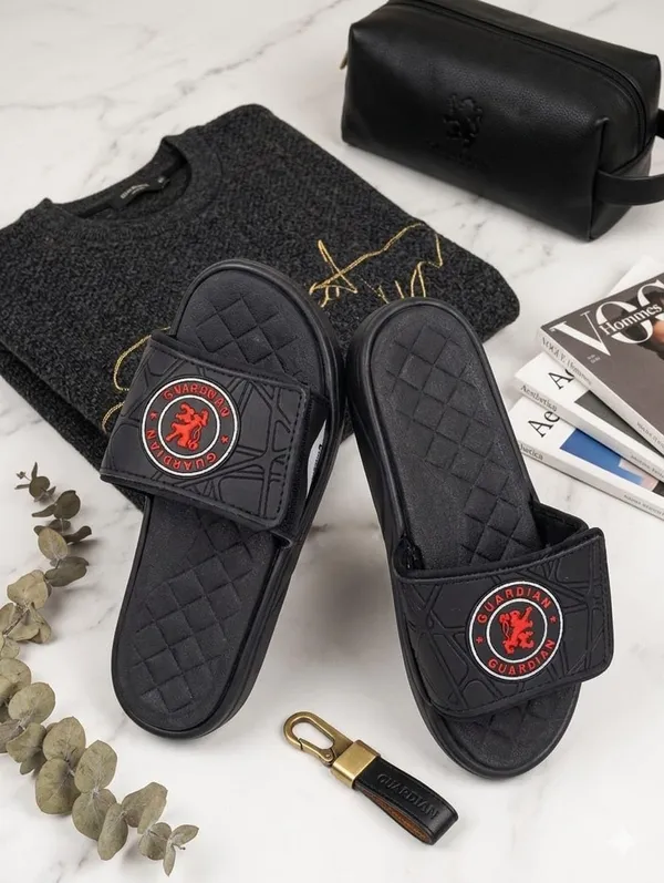 Men_Slide_Slippers_With_Quilted_Strap_And_Logo
