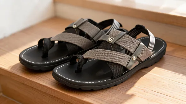 Grey_Synthetic_Leather_Flip_Flops_For_Men